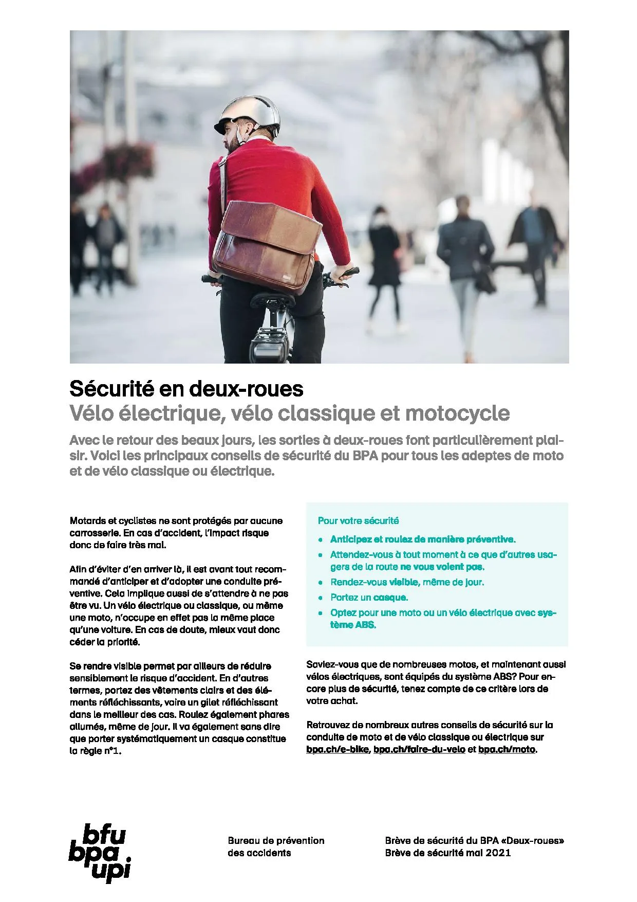 Sécurité deux roues